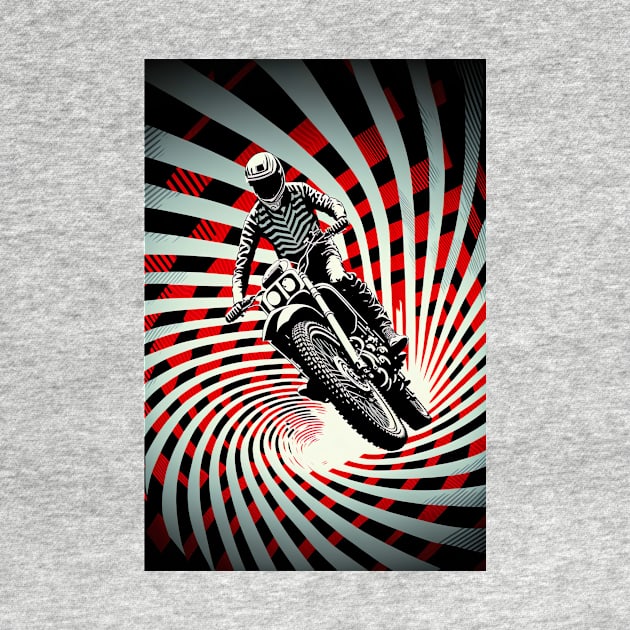 Dirt bike stunt - cool graphic with lines by KoolArtDistrict